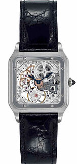 Cartier Santos-Dumont Extra-Plate Platinum Skeleton