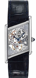 Cartier Tank Asymétrique Platinum Skeleton
