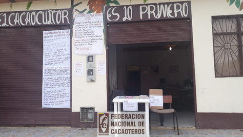 Mesa de votación de las elecciones cacaoteras 2018