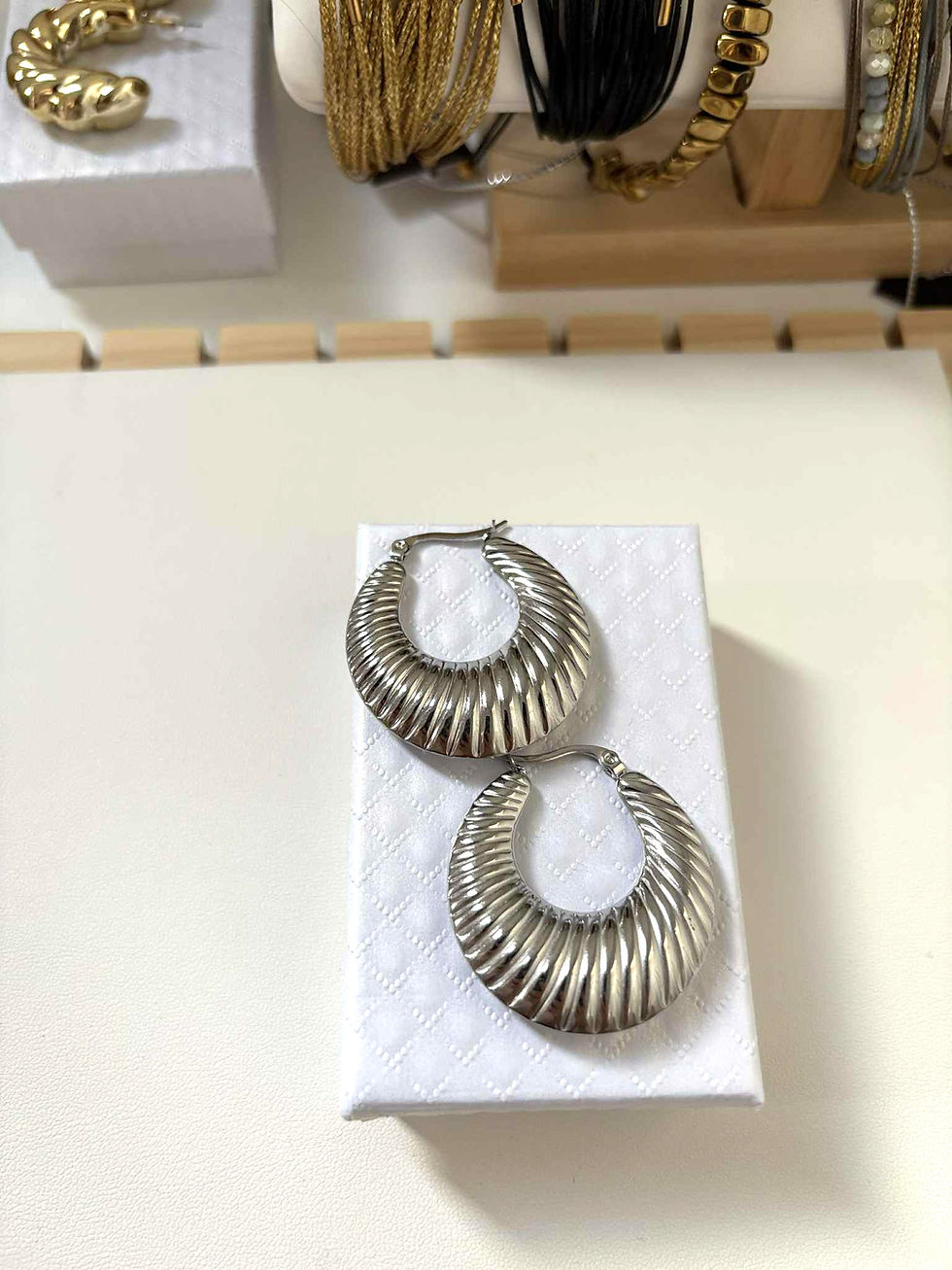 Thumbnail: Rhea Stainless Steel Hoops