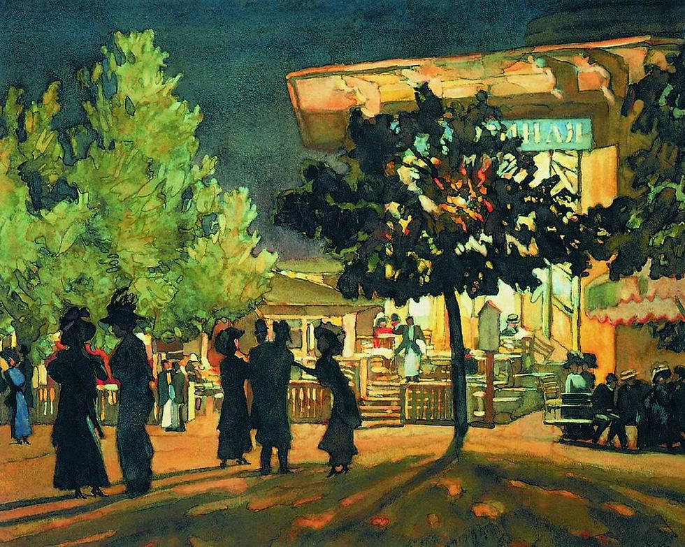 Konstantin Iouon, « Boulevard Tverskoï » (1909)
