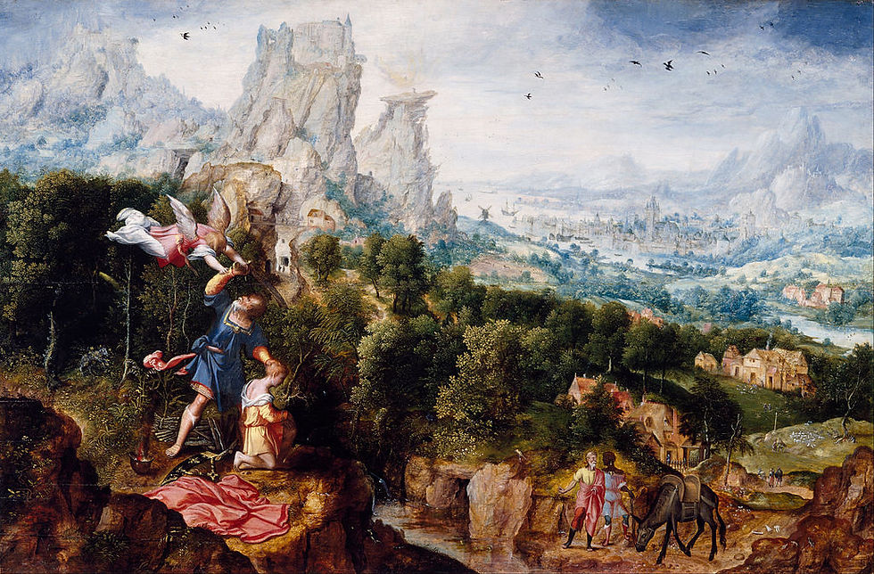 Herri met de Bles, « Le sacrifice d’Isaac », v. 1535-1545.