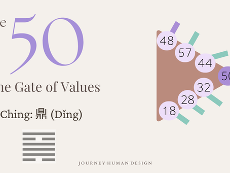 Gate 50, the Gate of Values, on the Human Design Spleen center