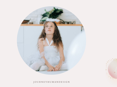 Girl sitting on a bed in a calm quiet space — illustrating the Human Design Reflector child's need for rest and solitude