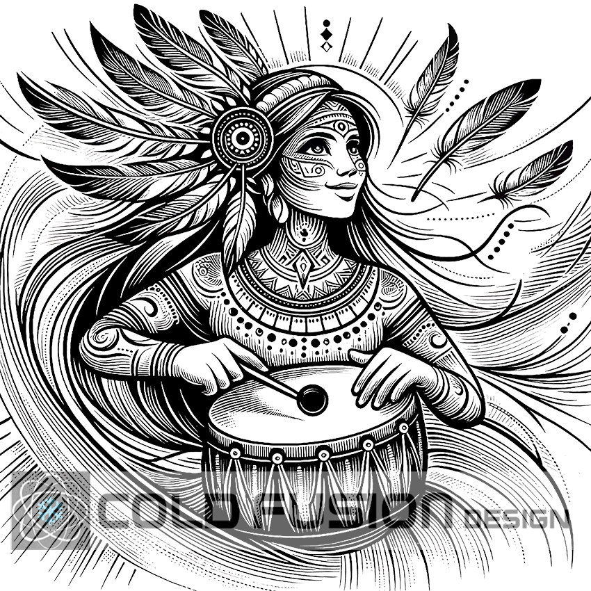 004 Cold fusion, Tribal Drum Priestess: Rhythm & Spirit Art