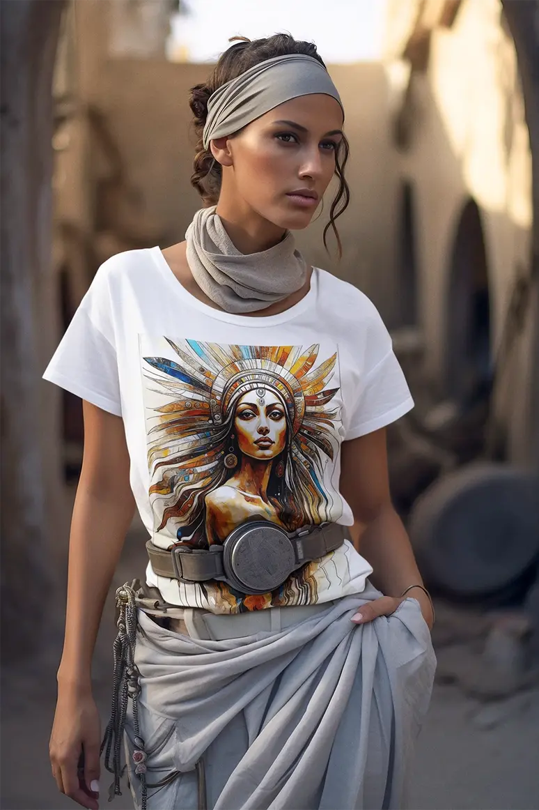 051 Cold fusion, Ethereal Spirit: Enchanting Headdress Adorned Muse