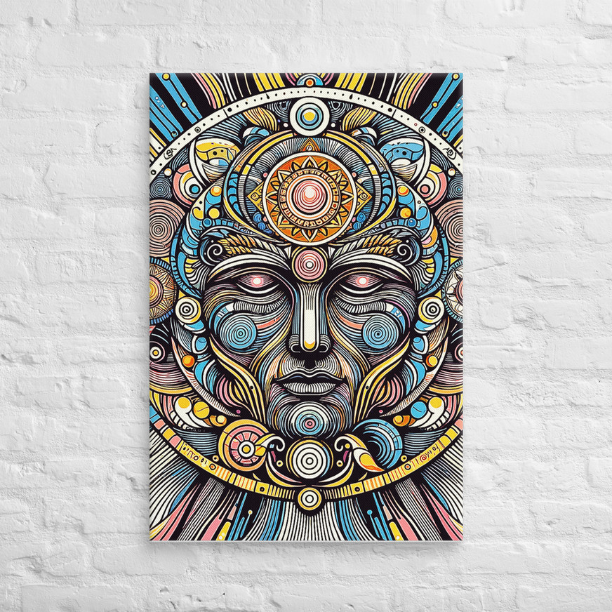 007 Cold fusion, CANVAS Wall painting: Visionary Cosmic Seer