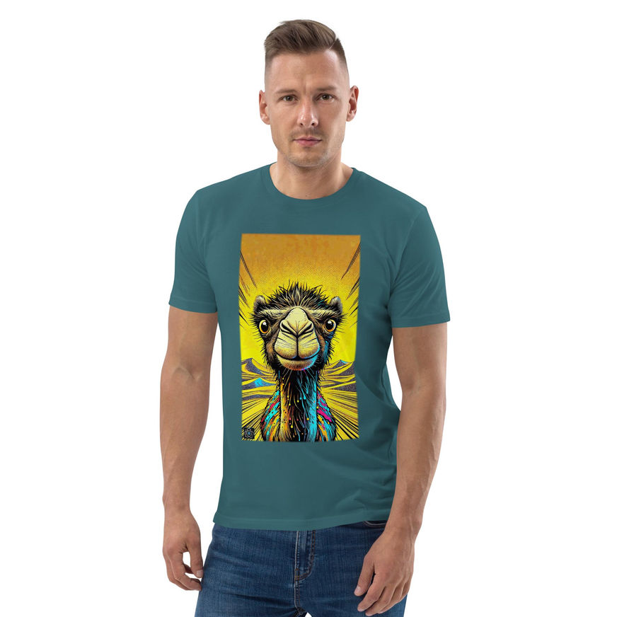 Pop Art Camel-Unique, Abstract Desert Design - Unisex organic cotton t-shirt