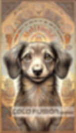 173 Cold fusion, Spiritual Canine Portrait: Intricate Mystical Dog Artwork