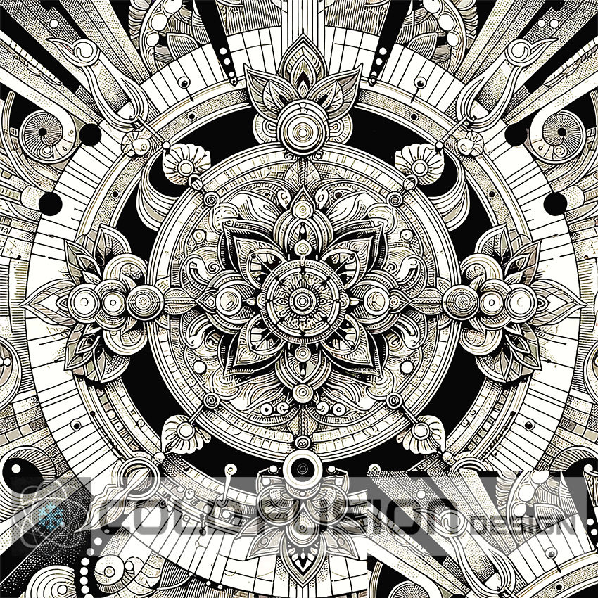 029 Cold fusion, Cosmic Mandala Essence: Intricate Symmetry Artwork