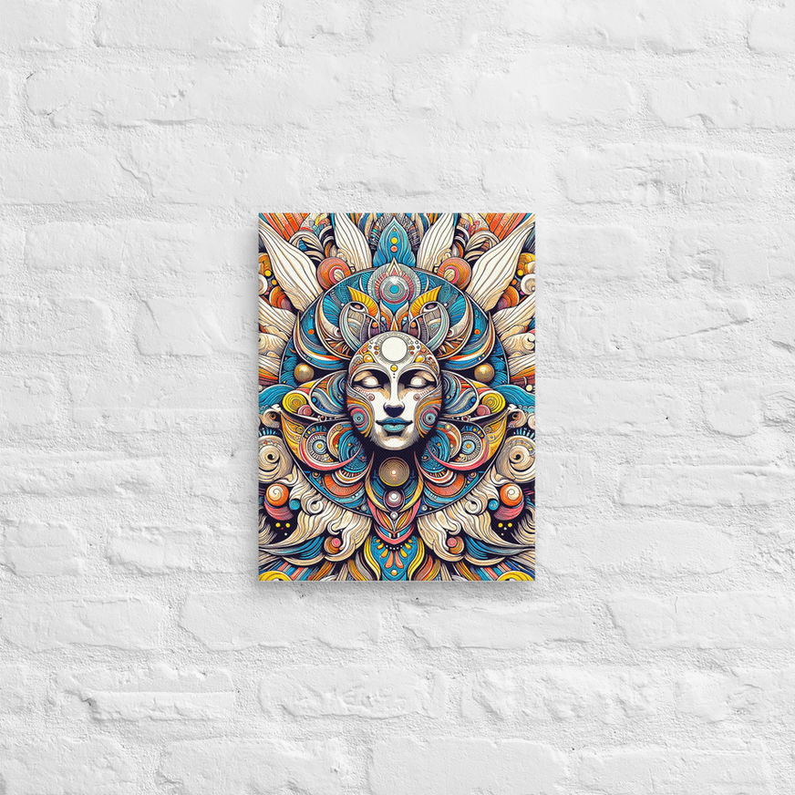 014 Cold fusion, CANVAS Wall painting: Ethereal Cosmic Deity: A Dance of Color
