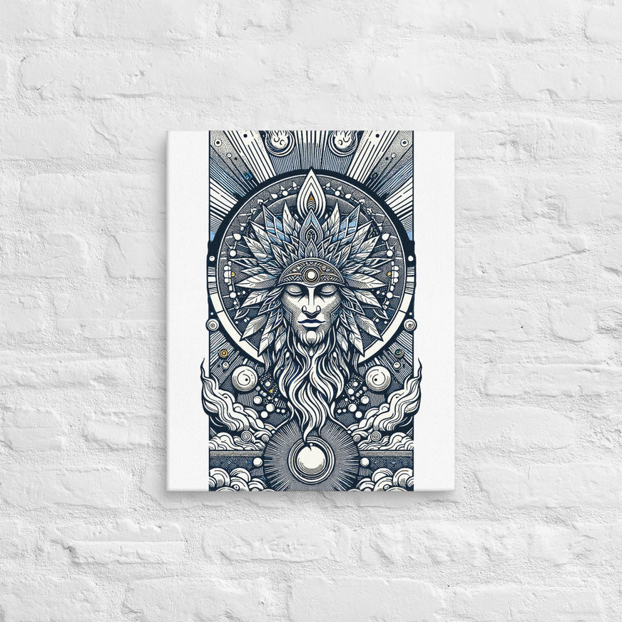 010 Cold fusion, CANVAS Wall painting: Celestial Guardian: Divine Essence in Art