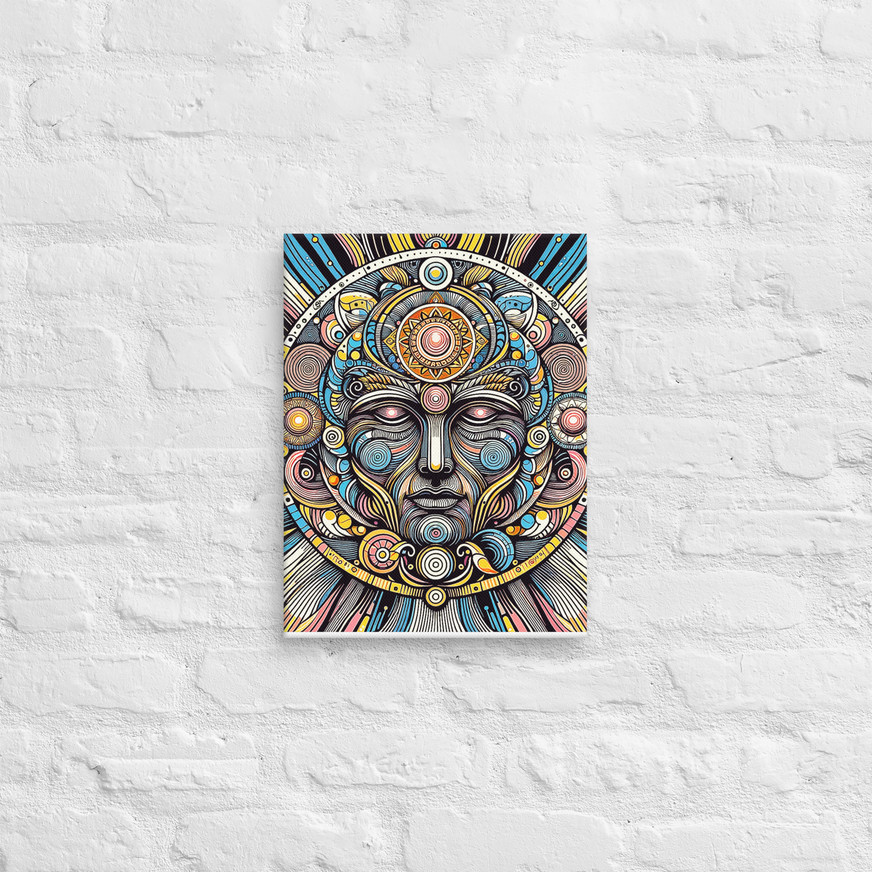 007 Cold fusion, CANVAS Wall painting: Visionary Cosmic Seer