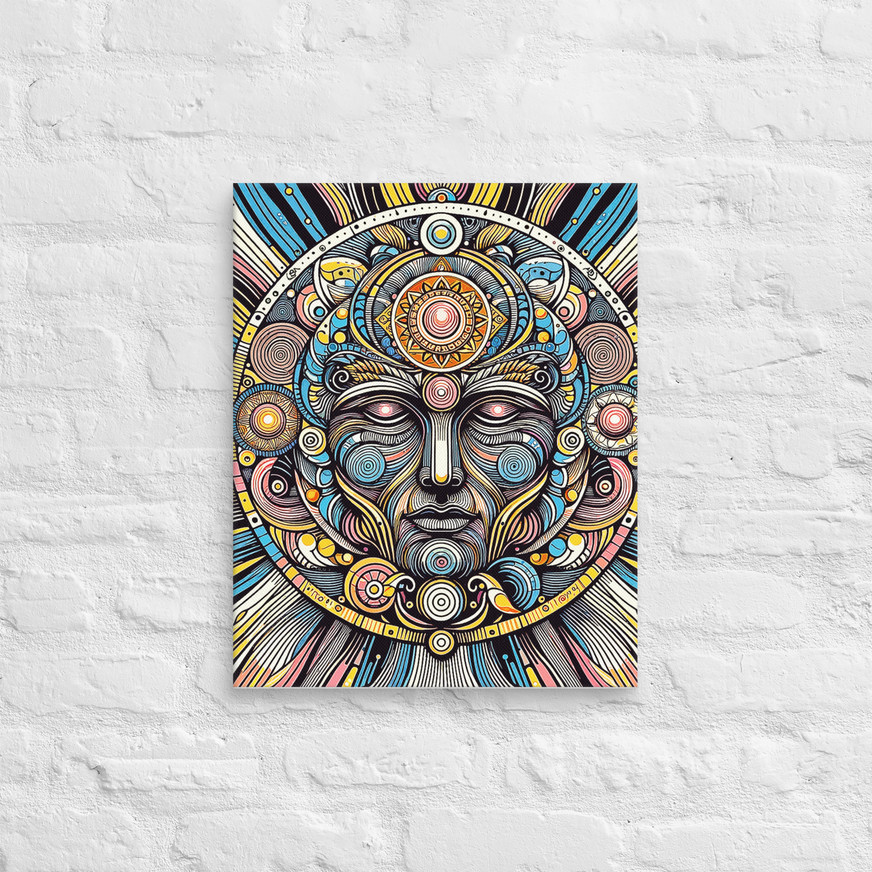 007 Cold fusion, CANVAS Wall painting: Visionary Cosmic Seer