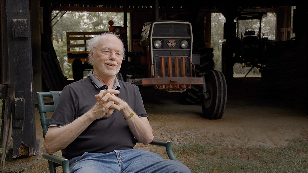 Phil Sharp visiting the Kentucky farm where he was raised. As a teenager, he picked tobacco to save money to go to college. Credit: Uncommon Productions
