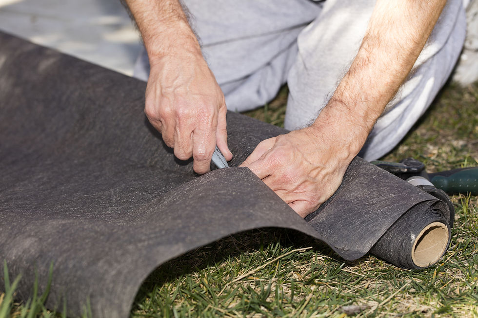 landscape fabric install