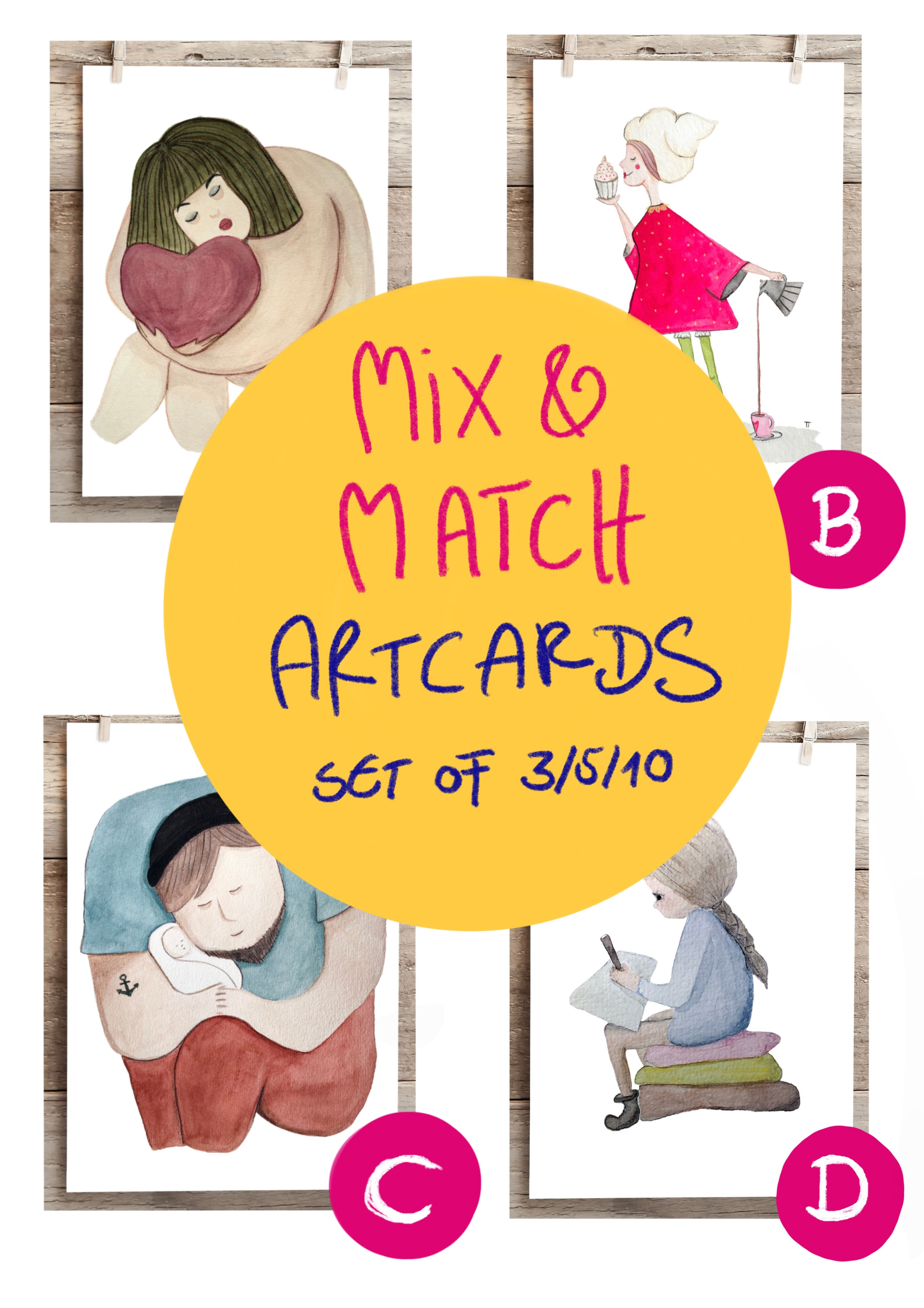 MIX and MATCH Grußkartenset