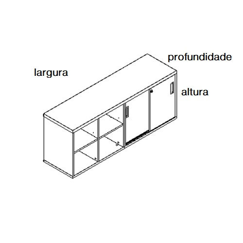 Miniatura: Armário para Mesa Diretor Medidas