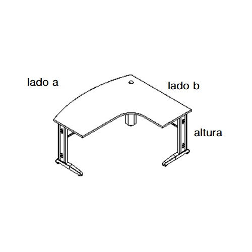 Miniatura: mesa de escritório em l