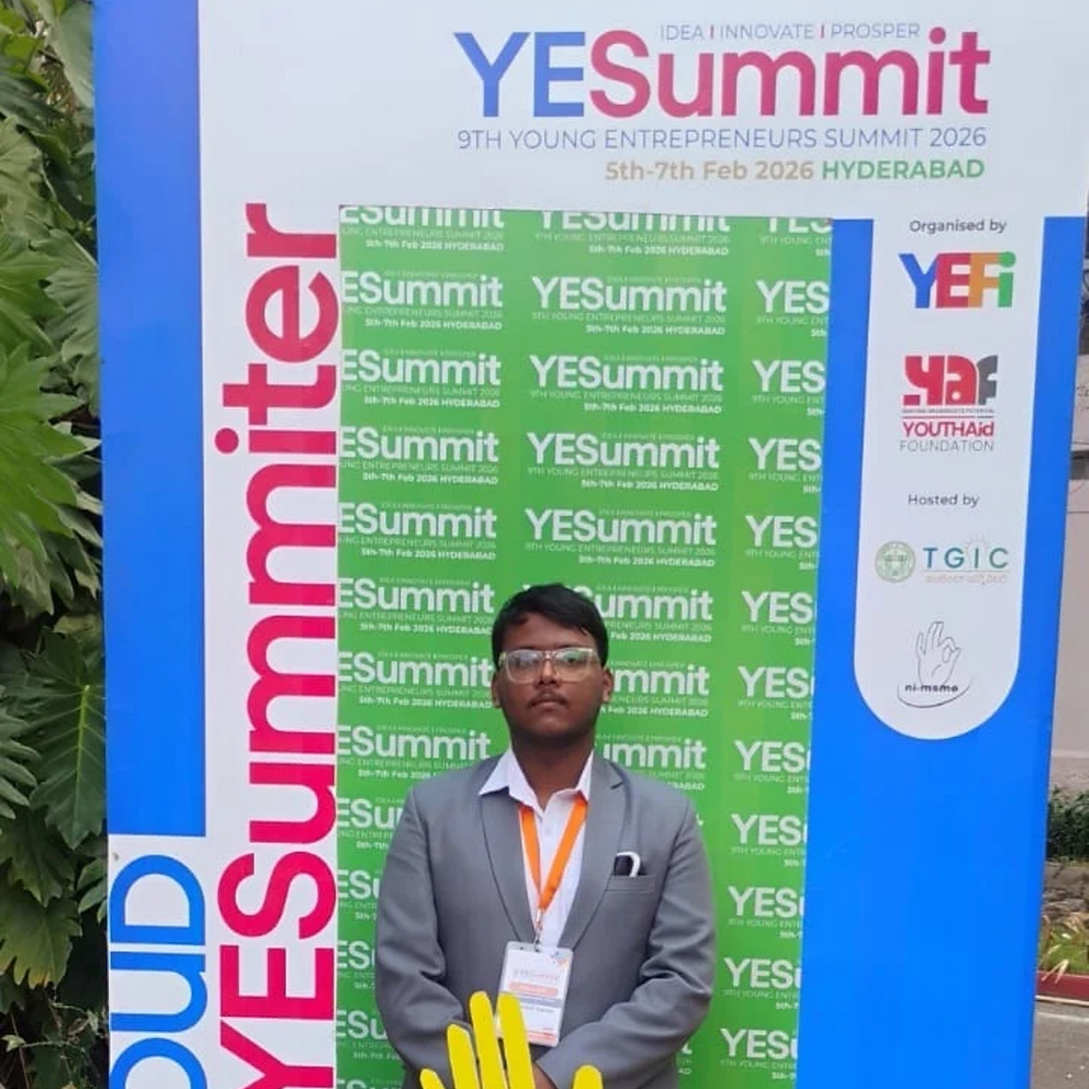 Md Kashif Nazeer, Founder & CEO, Mindhail representing Mindhail as Team Delhi in YE Summit 2026 in hyderabad.