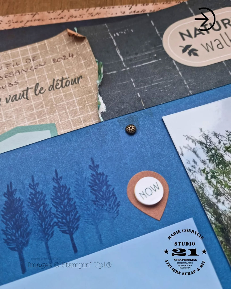 zoom textures sur un page de scrapbooking