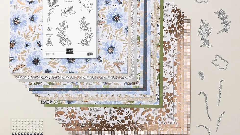 VISUEL DE LA COLLECTION EXCLUS WEB DE MARS REVES DELICATS STAMPIN UP
