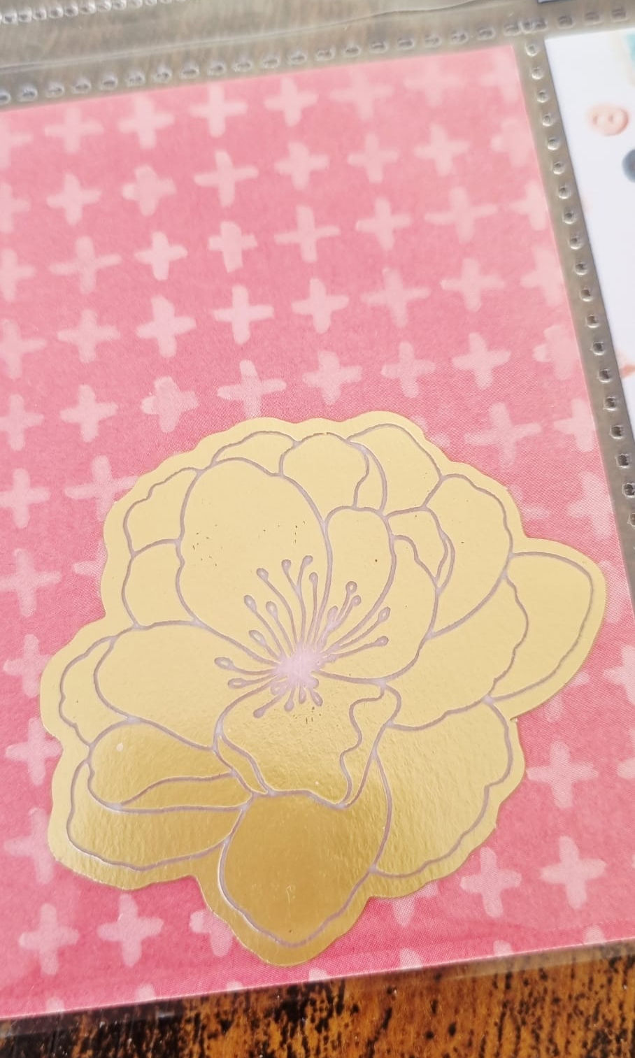 papier Stampin' Up! fleur doré