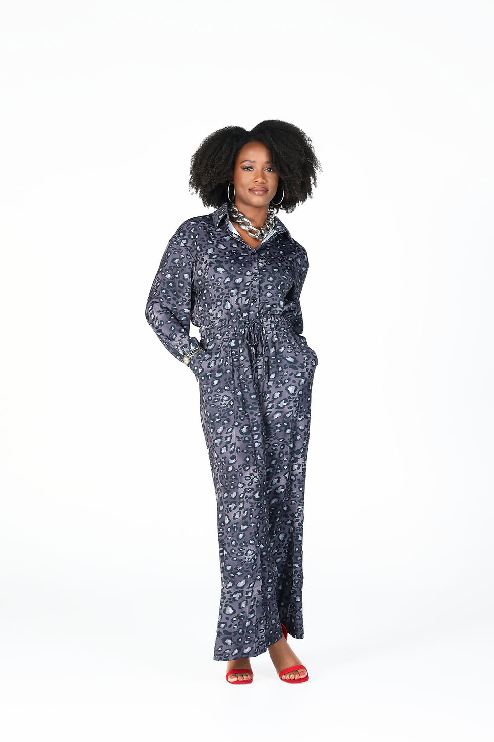 Thumbnail: Grey Leopard Jumpsuit