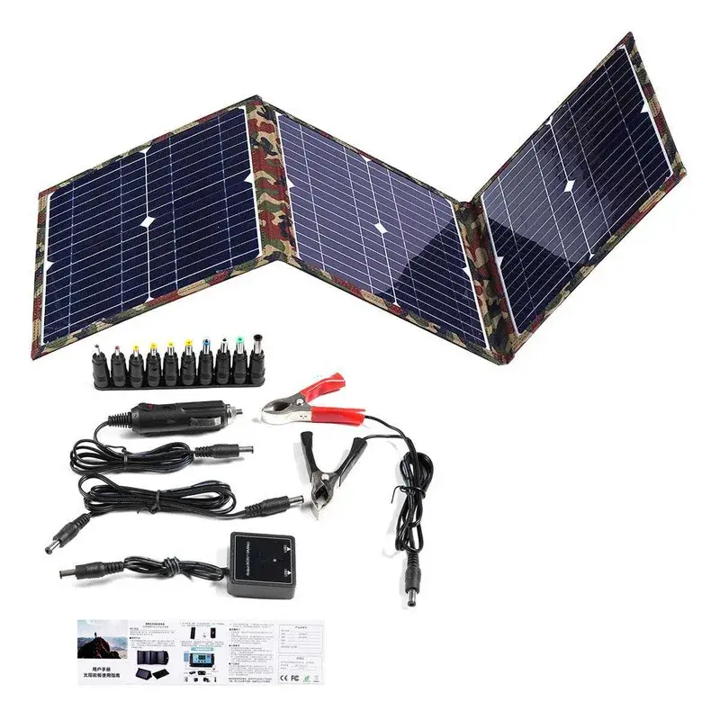Thumbnail: 800W Foldable Portable Solar Panel Kit 18V Charger for Car Boat Caravan Camp