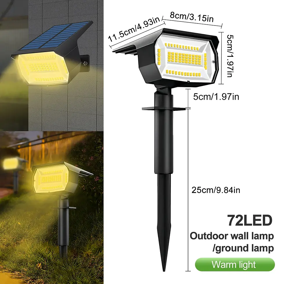 Thumbnail: 72/68 led Waterproof Solar Wall Spot Lights For Outdoor/Garden With 3 Modes
