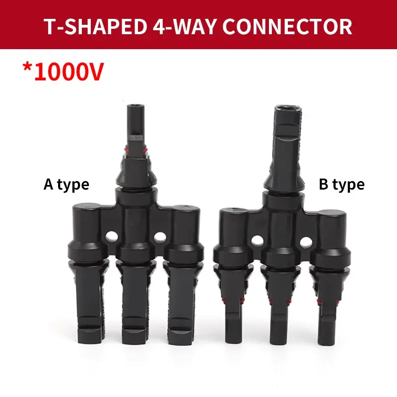 Thumbnail: 1/5/20/100 Sets 1000V Solar Connector T-Type IP67 Male/Female Adapter