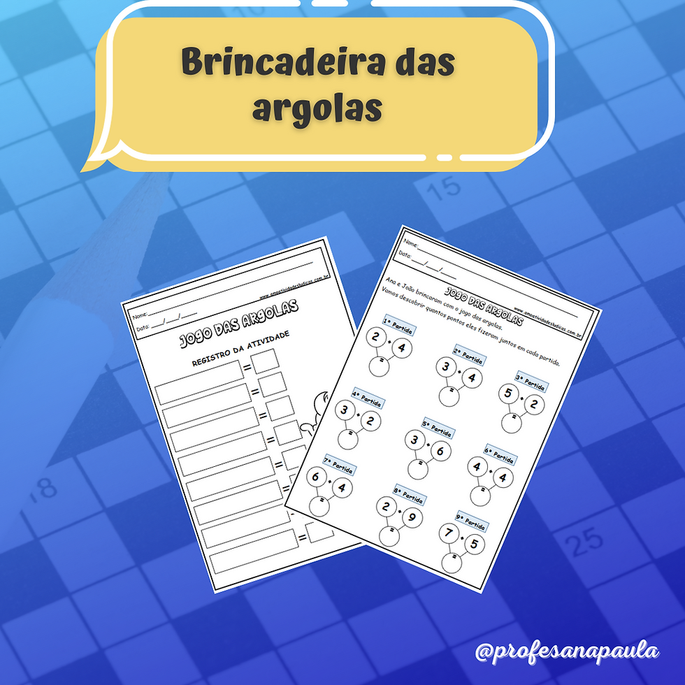 Recurso didático brincadeira das argolas