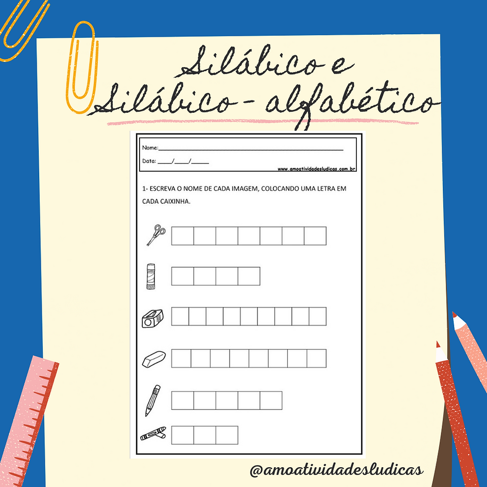 Atividades para diferentes níveis de escrita