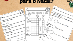 Amostra do Pacote de atividades natalinas para diferentes níveis de escrita
