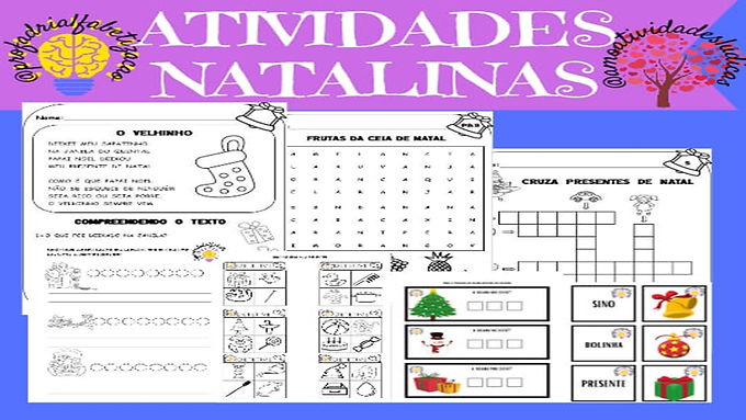 Pacote de atividades natalinas para diferentes níveis de escrita