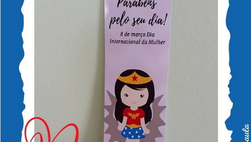 Marcador de páginas do dia Internacional da Mulher.