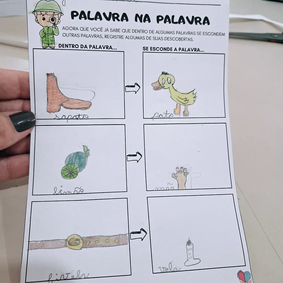 Descubra o Mundo das Palavras: Atividade Inspirada no Jogo Palavra na Palavra.