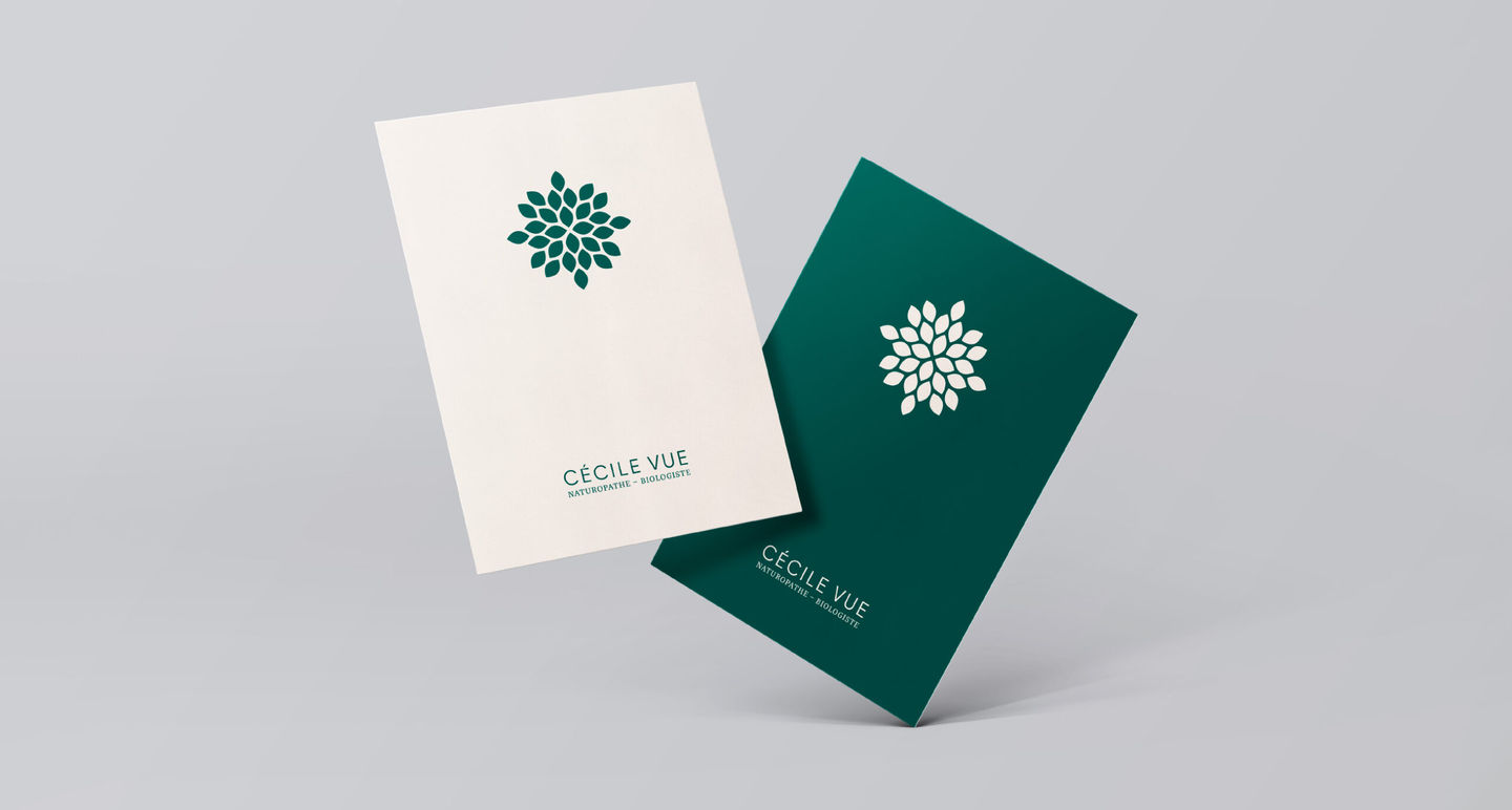 Graphisme et impression de cartes pour Cécile Vue
