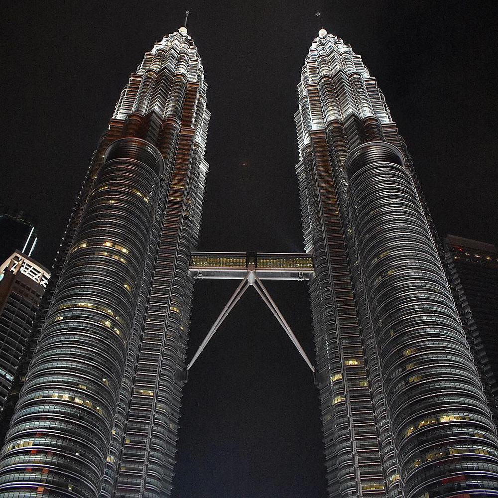 The Petronas Twin Towers in Kuala Lampur