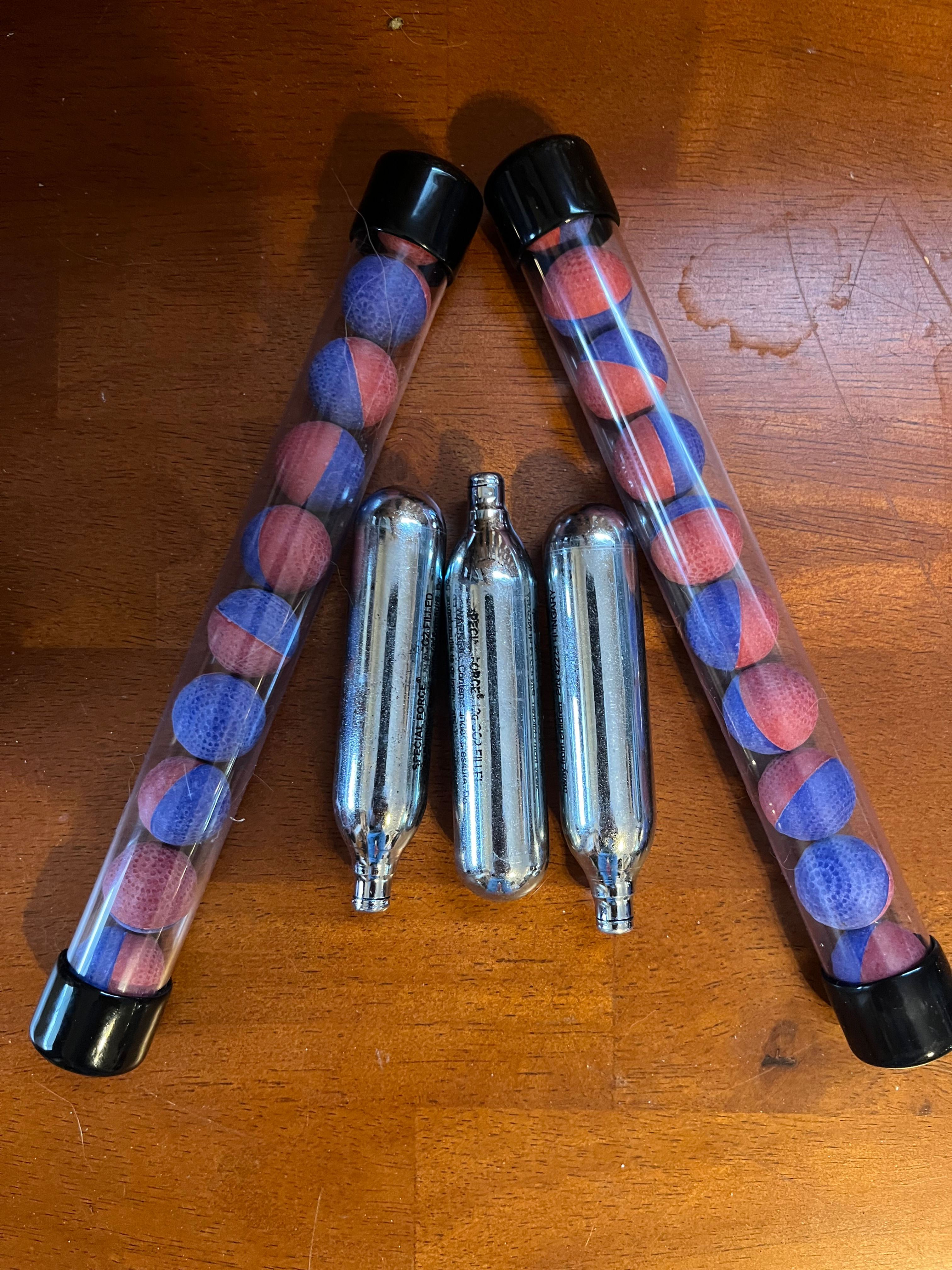 Home Defense .68 cal Pepper Ball 20 Round Refill Kit  10% PAVA Red/Blue