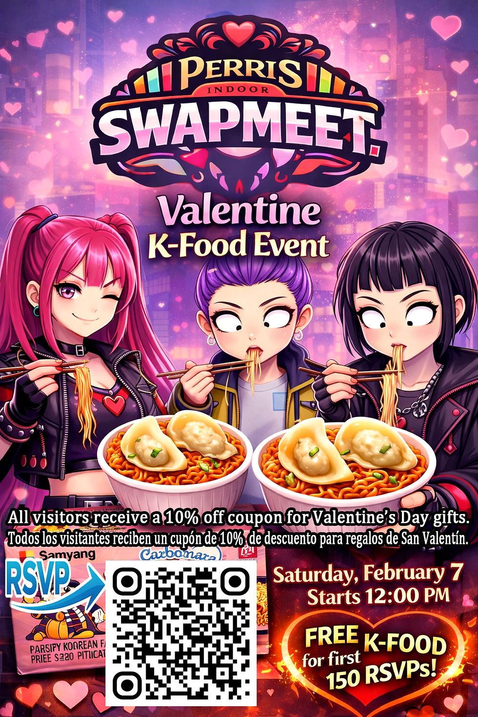 Perris Swapmeet Valentine K-Food Event