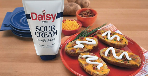 Potato skins, shown here with a single ribbon of sour cream in a new ad campaign that will target homeless encampments and slums in several US cities