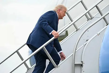 President Trump, shown here nearly taken down by...magnets? We can't know for sure because they are so mysterious. But yes!