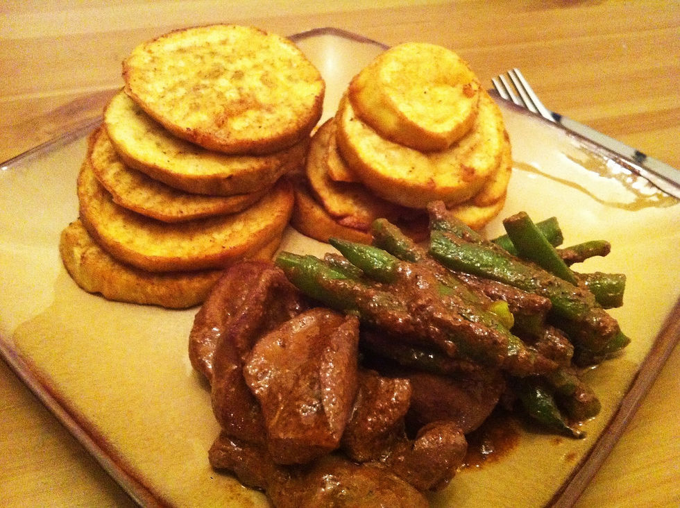Fried Sweet Potato and Beaf Stew