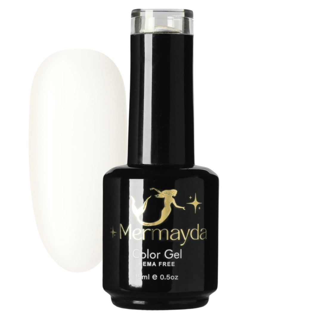 Oja Semipermanenta Hema Free Color Gel Milky White W01 Mermayda 15ml