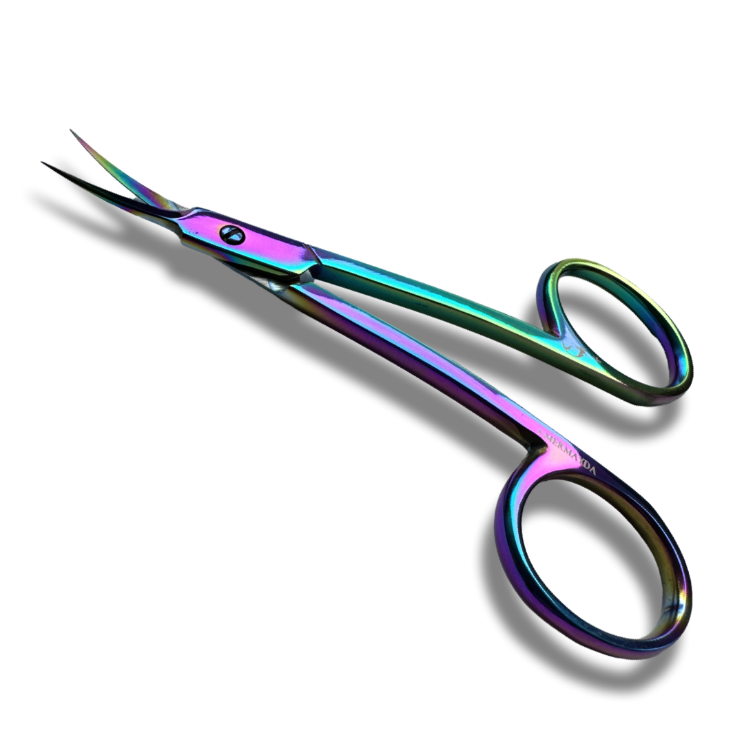 Forfecuta Cuticule Ergonomica Curbata, Mermayda, Model Andreea Rainbow