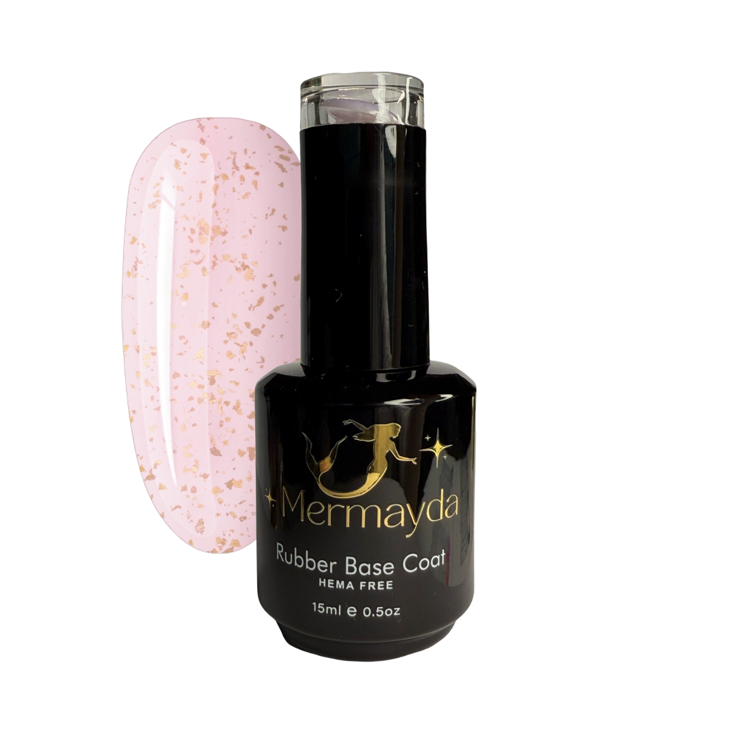 Baza cauciuc Rubber Base Hema Free Mermayda Golden Pink RBS15 15ml