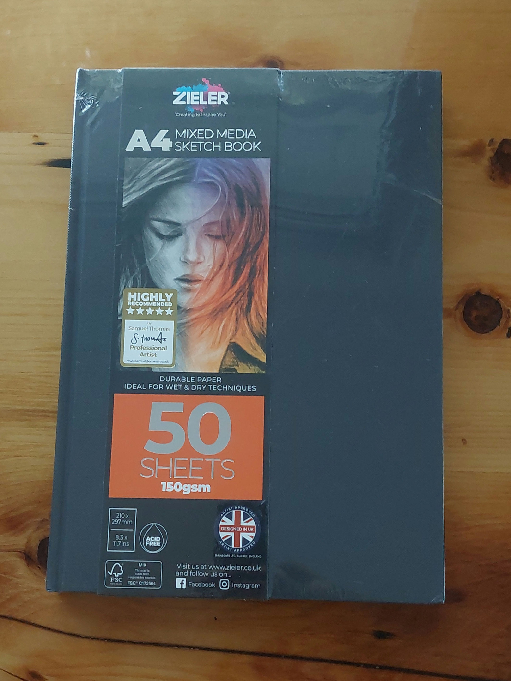 Zieler A4 Mixed Media Sketchbook 