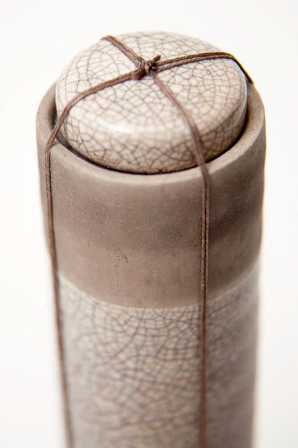 Thumbnail: Bound Stoneware Keepsake Ashes Urn for People & Pets