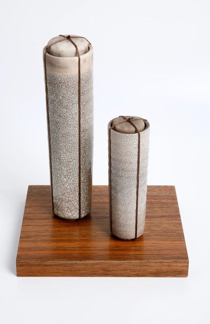 Thumbnail: Bound Stoneware Keepsake Ashes Urn for People & Pets